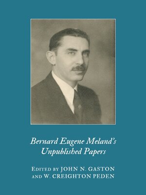 cover image of Bernard Eugene Meland's Unpublished Papers